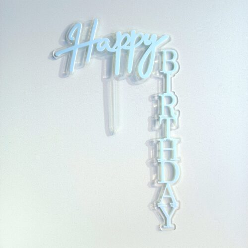 Топпер голубой-Happy Birthday боковой (11*13 см) Топпер голубой-Happy Birthday боковой (11*13 см)