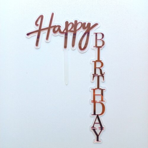 Топпер розовый-Happy Birthday боковой (11*13 см) Топпер розовый-Happy Birthday боковой (11*13 см)